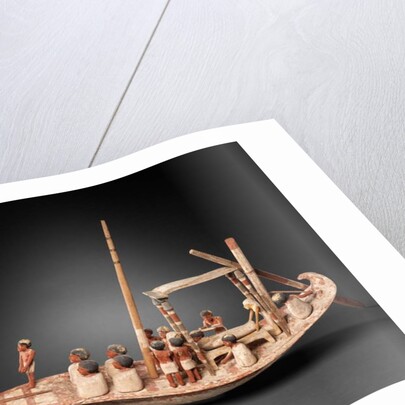Model Sailing Boat Transporting a Mummy, c.1900–1885 BC by Egyptian 12th Dynasty