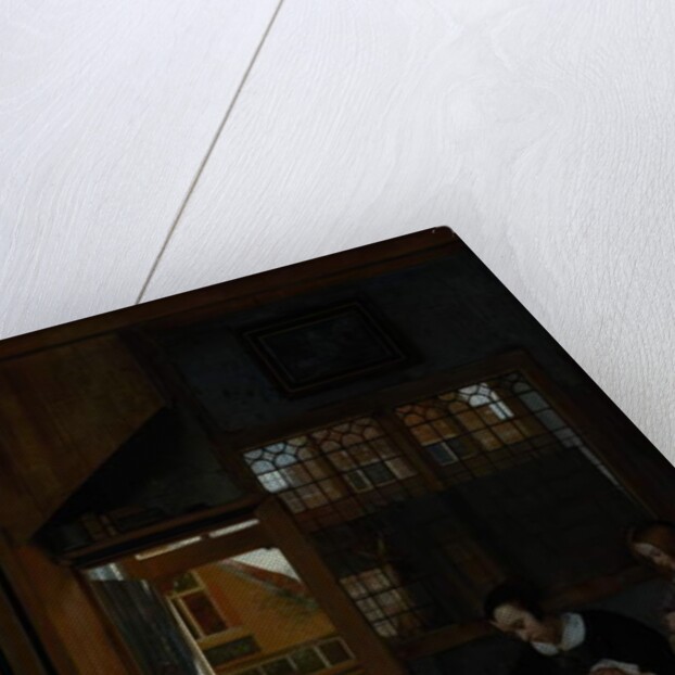 A Woman Preparing Bread and Butter for a Boy, c.1660-3 by Pieter de Hooch