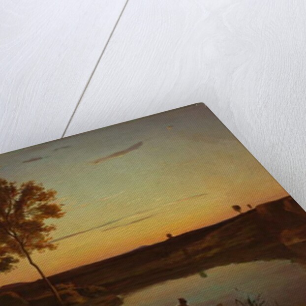 Landscape with Lake and Boatman, 1839 by Jean Baptiste Camille Corot