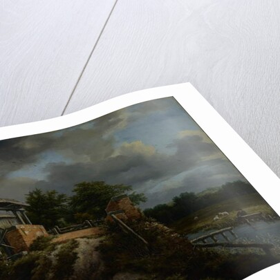 Bridge with a Sluice, 1648-9 by Jacob Isaaksz. or Isaacksz. van Ruisdael