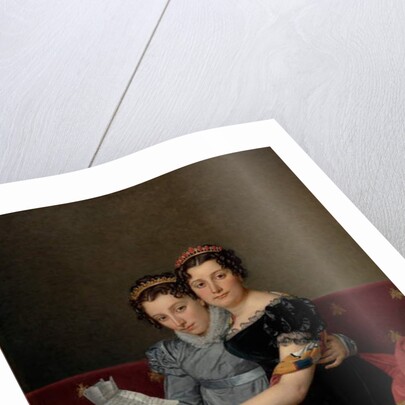 Portrait of the Sisters Zénaïde and Charlotte Bonaparte, 1821 by Jacques Louis David