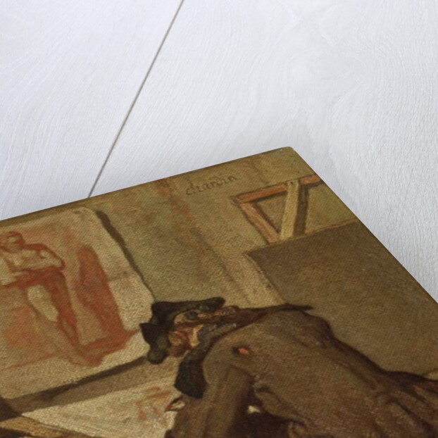 Young Student Drawing by Jean-Baptiste Simeon Chardin