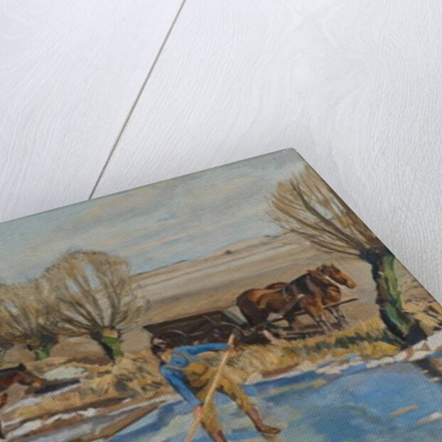 Farmhands fetching Ice, 1927 by Fritz Syberg