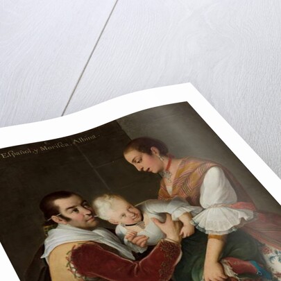 Albino Girl from Spaniard and Morisca, 1763 by Miguel Cabrera