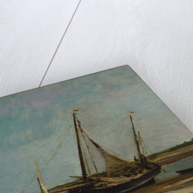 Boats on the Seacoast at Étaples, 1871 by Charles Francois Daubigny