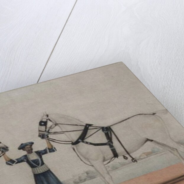 A Syce Holding Two Carriage Horses, c.1845 by Shaik Muhammad Amir of Karraya