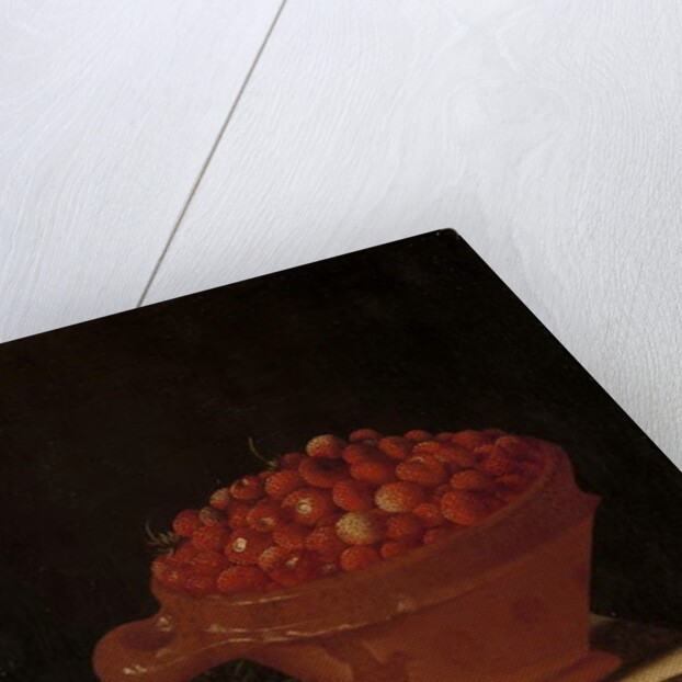 A Bowl of Strawberries on a Stone Plinth, 1696 by Adrian Coorte