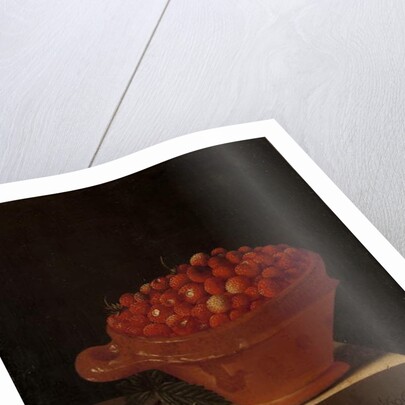 A Bowl of Strawberries on a Stone Plinth, 1696 by Adrian Coorte