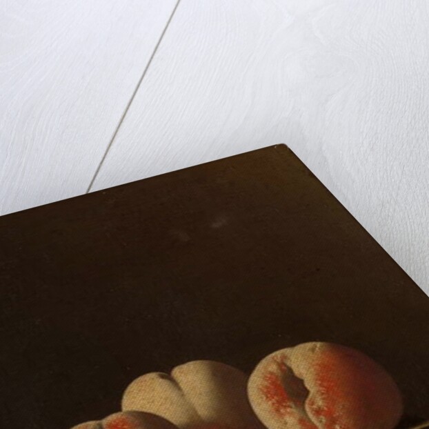 Three Peaches on a Stone Plinth, 1705 by Adrian Coorte