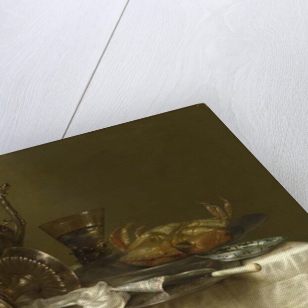 Still Life: Pewter and Silver Vessels and a Crab, c.1633-37 by Willem Claesz. Heda