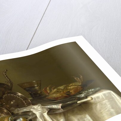 Still Life: Pewter and Silver Vessels and a Crab, c.1633-37 by Willem Claesz. Heda