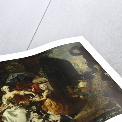 A Family Group on a Terrace in the Grounds of a Villa, possibly George Jackson and his family, 1737 by Carl Marcus Tuscher