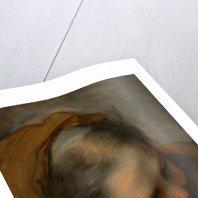 Head of an Old Woman Looking to Lower Right, 1584-86 by Federico Fiori Barocci or Baroccio