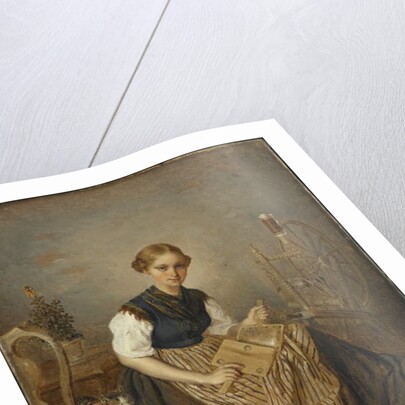 A Girl Carding, 1856 by Kilian Christoffer Zoll
