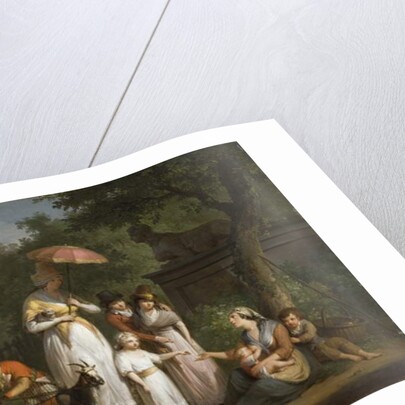 A Noble Family Distributing Alms in a Park, 1793 by Mathieu Ignace van Bree