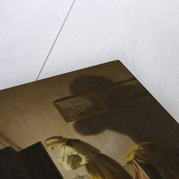 A Woman Picking Fleas by Candlelight by Pehr Hillestrom