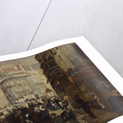 A Working Day in Paris by Adolph Friedrich Erdmann von (after) Menzel