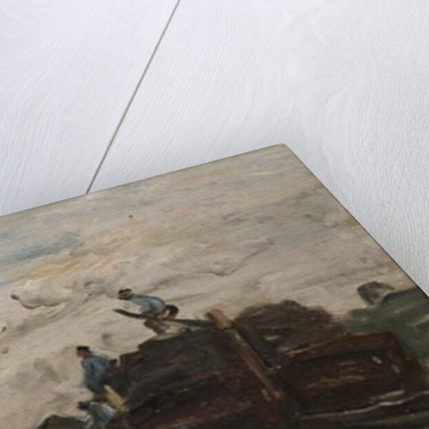 Barges on a River, c.1865 by Charles Francois Daubigny