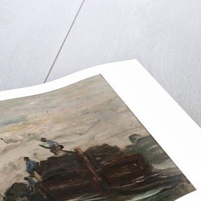 Barges on a River, c.1865 by Charles Francois Daubigny