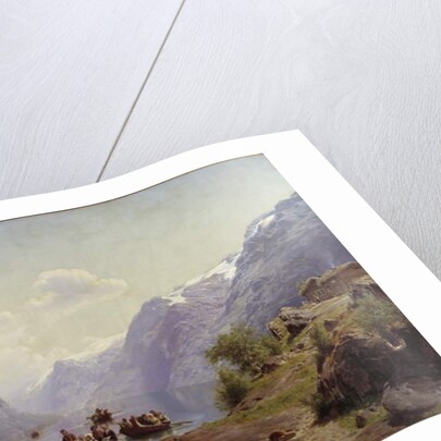 Bridal Escort on the Hardanger Fiord, 1865 by Johan Fredrik Eckersberg