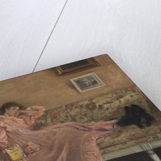 Carola Sitting on the Sofa, 1899 by Gustaf Olaf Cederstrom