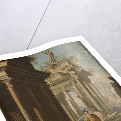 Girl Reading at Corinthian Temple, c.1710 by Alberto Carlieri