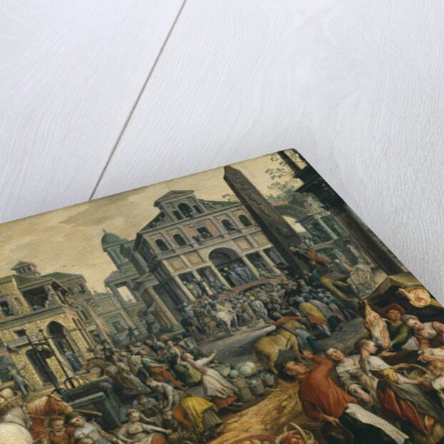 Market Scene with Ecce Homo, 1565 by Joachim Beuckelaer or Bueckelaer