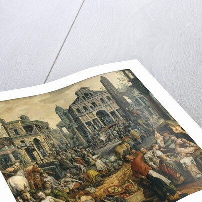 Market Scene with Ecce Homo, 1565 by Joachim Beuckelaer or Bueckelaer