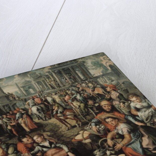 Market Scene: Ecce Homo, the Flagellation and the Carrying of the Cross, 1561 by Joachim Beuckelaer or Bueckelaer