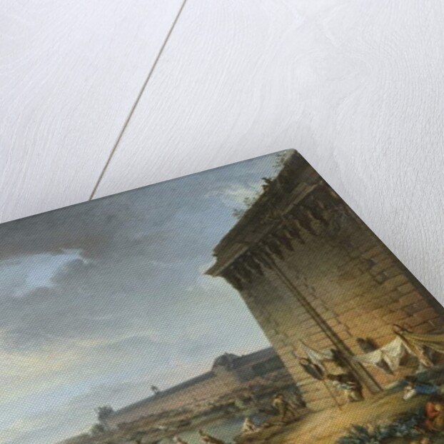 View of Paris from the Embankment beneath the Pont Neuf, 1766-68 by Elias Martin