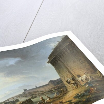 View of Paris from the Embankment beneath the Pont Neuf, 1766-68 by Elias Martin