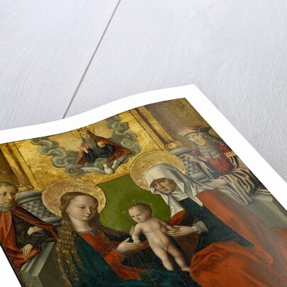 Saint Anne with the Virgin and Child, Joseph, Joachim, God the Father and the Holy Ghost by Hans (and workshop) Holbein the Elder