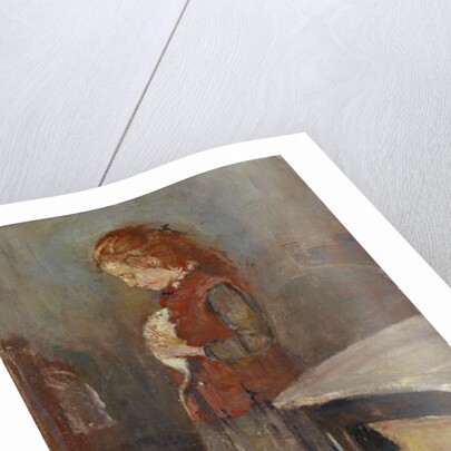 Redhaired Girl with White Rat, 1886 by Edvard Munch