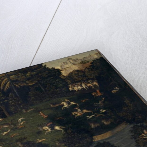 Deer Hunt of Frederick The Wise with the Emperor Maximilian I, c.1600 by Lucas the Elder (after) Cranach