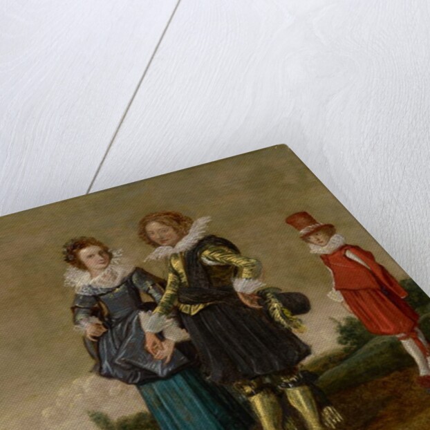 Young Couple Walking with a Page by Dirck Hals