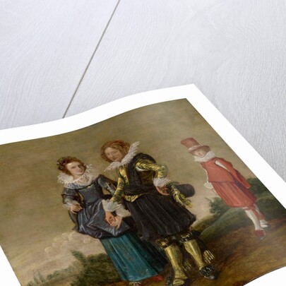Young Couple Walking with a Page by Dirck Hals