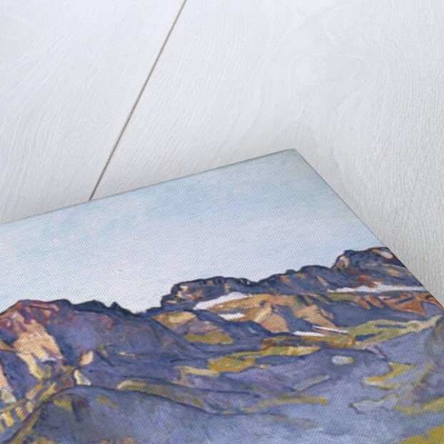 The Dents Blanches at Champéry in the Morning Sun, 1916 by Ferdinand Hodler