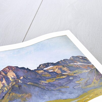 The Dents Blanches at Champéry in the Morning Sun, 1916 by Ferdinand Hodler