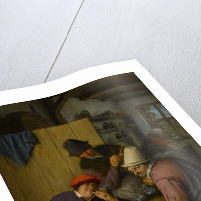 Three Drinking and Smoking Farmers in a Tavern, 1666-67 by Adriaen Jansz. van Ostade