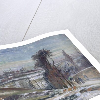 Snowy Landscape near l'Hermitage, 1875 by Camille Pissarro