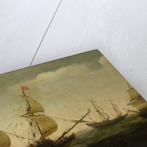 Dutch Three-Masted and Other Ships Offshore by Hendrick Cornelisz Vroom