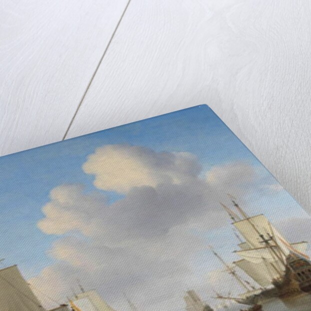 Dutch Ships in a Calm Sea, c. 1665 by Willem van de the Younger Velde