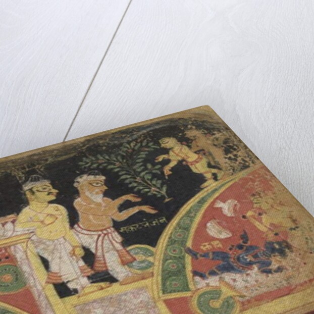 Krishna Overturning the Cart, anonymous, c. 1520-30 by Anonymous Anonymous