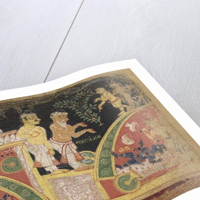 Krishna Overturning the Cart, anonymous, c. 1520-30 by Anonymous Anonymous