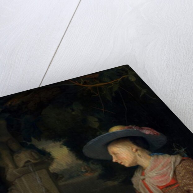 Woman Weaving a Crown of Flowers, c.1675-80 by Godfried Schalken or Schalcken