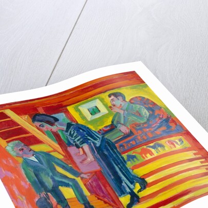 The Visit - Couple and Newcomer, 1922 by Ernst Ludwig Kirchner
