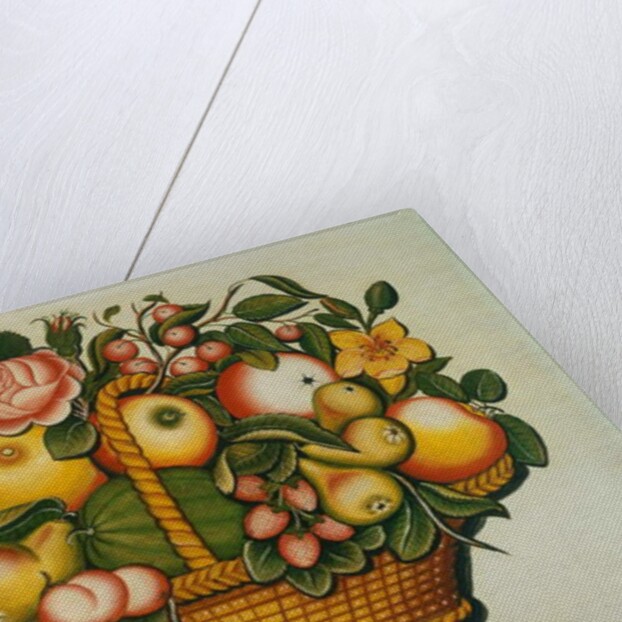 Basket of Fruit with Flowers, c.1830 by American School