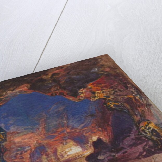 Underworld Scene with a Man and Woman Enthroned and Death Standing Guard by Robert Caney