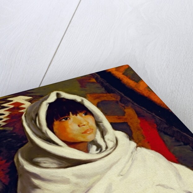 Indian Girl in a White Blanket, 1917 by Robert Cozad Henri