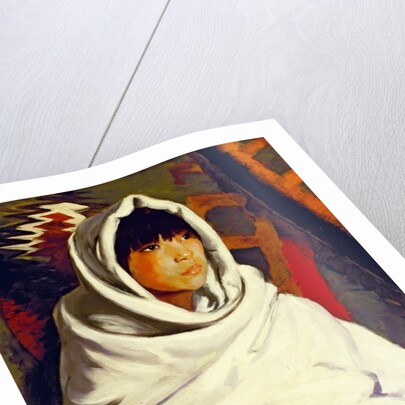 Indian Girl in a White Blanket, 1917 by Robert Cozad Henri